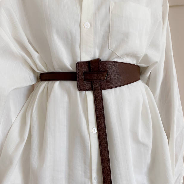 Fashion Soft Leather Versatile Slim Belts