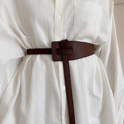 Fashion Soft Leather Versatile Slim Belts