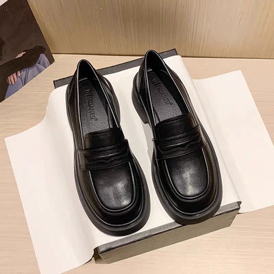Trendy Genuine Leather Fashion Casual Loafer Flat Shoes