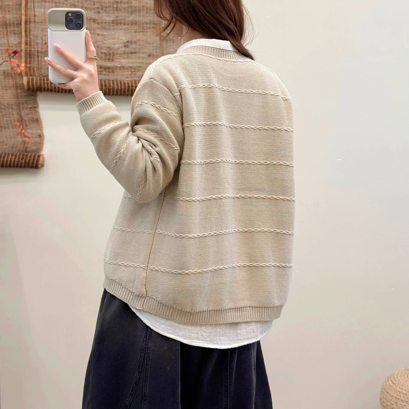 Cotton Warm Long Sleeves Casual Round Neck Cardigans