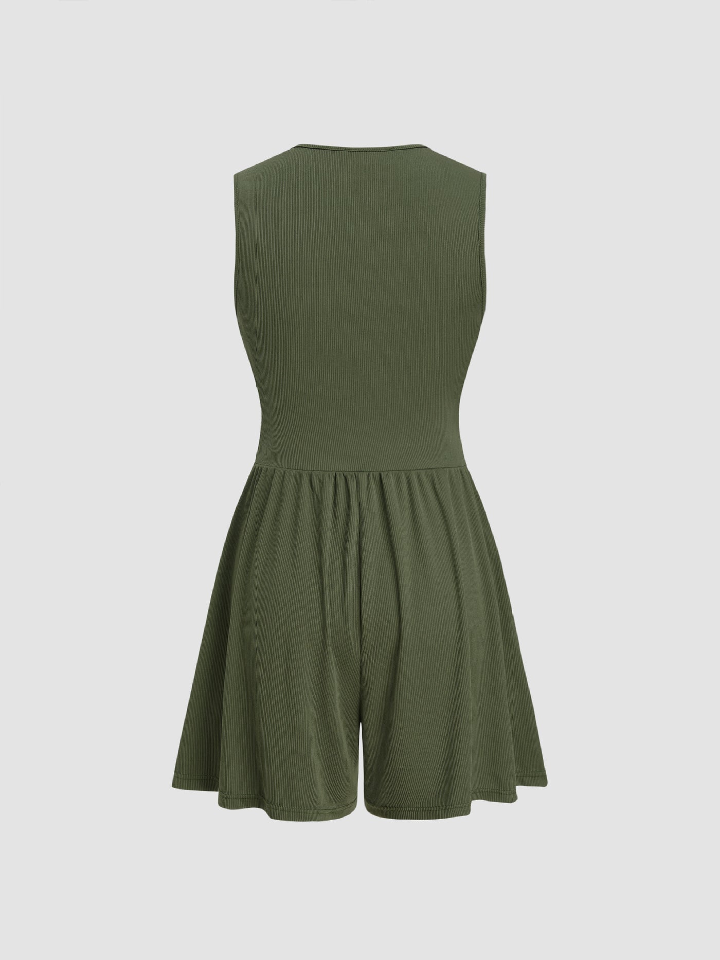 Women Elegant V-Neck Knitted Solid Color Sleeveless Dress