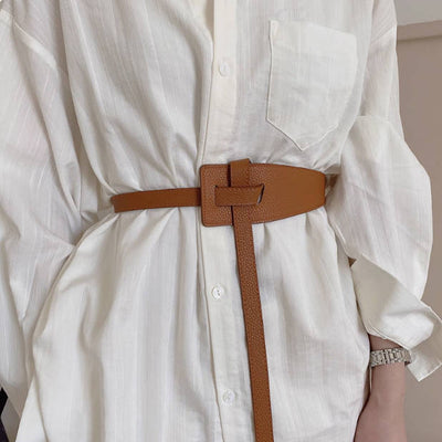 Fashion Soft Leather Versatile Slim Belts