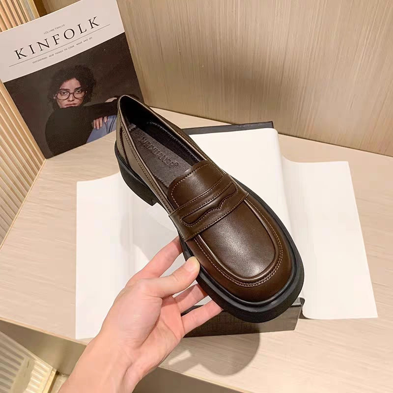 Trendy Genuine Leather Fashion Casual Loafer Flat Shoes