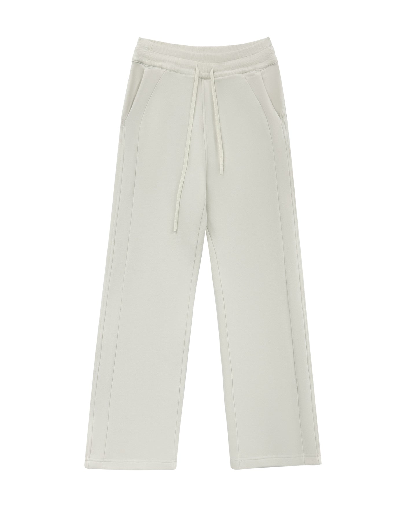 Cotton Casual Sports High Elastic Waist Lace-Up Fleece-Lined Pants