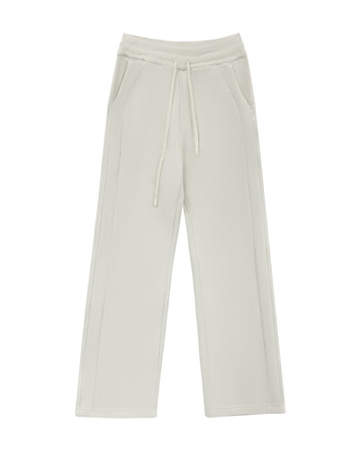 Cotton Casual Sports High Elastic Waist Lace-Up Fleece-Lined Pants