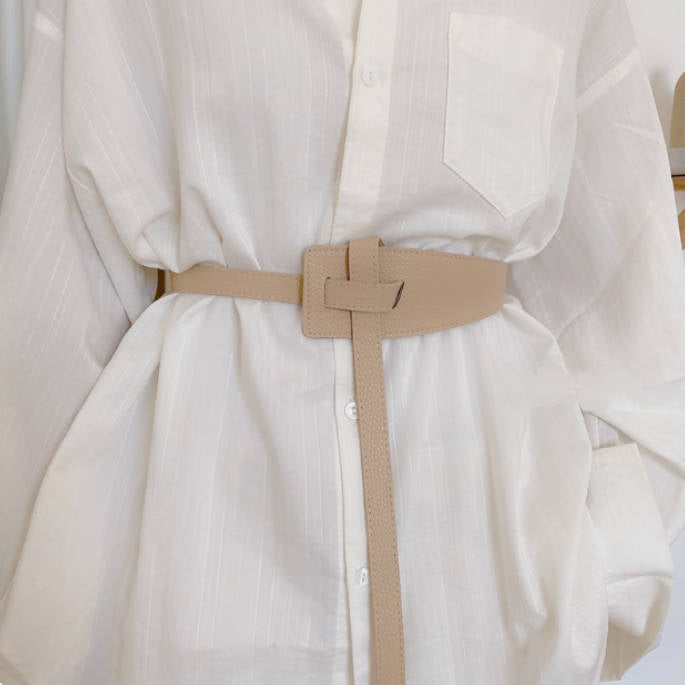 Fashion Soft Leather Versatile Slim Belts