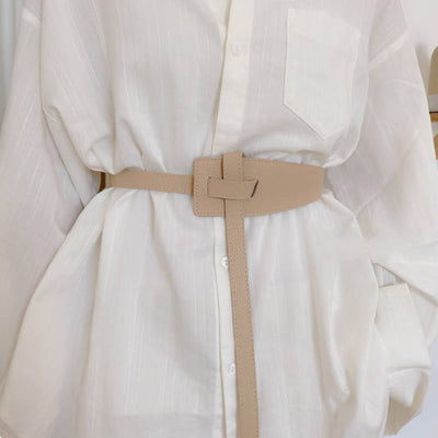 Fashion Soft Leather Versatile Slim Belts