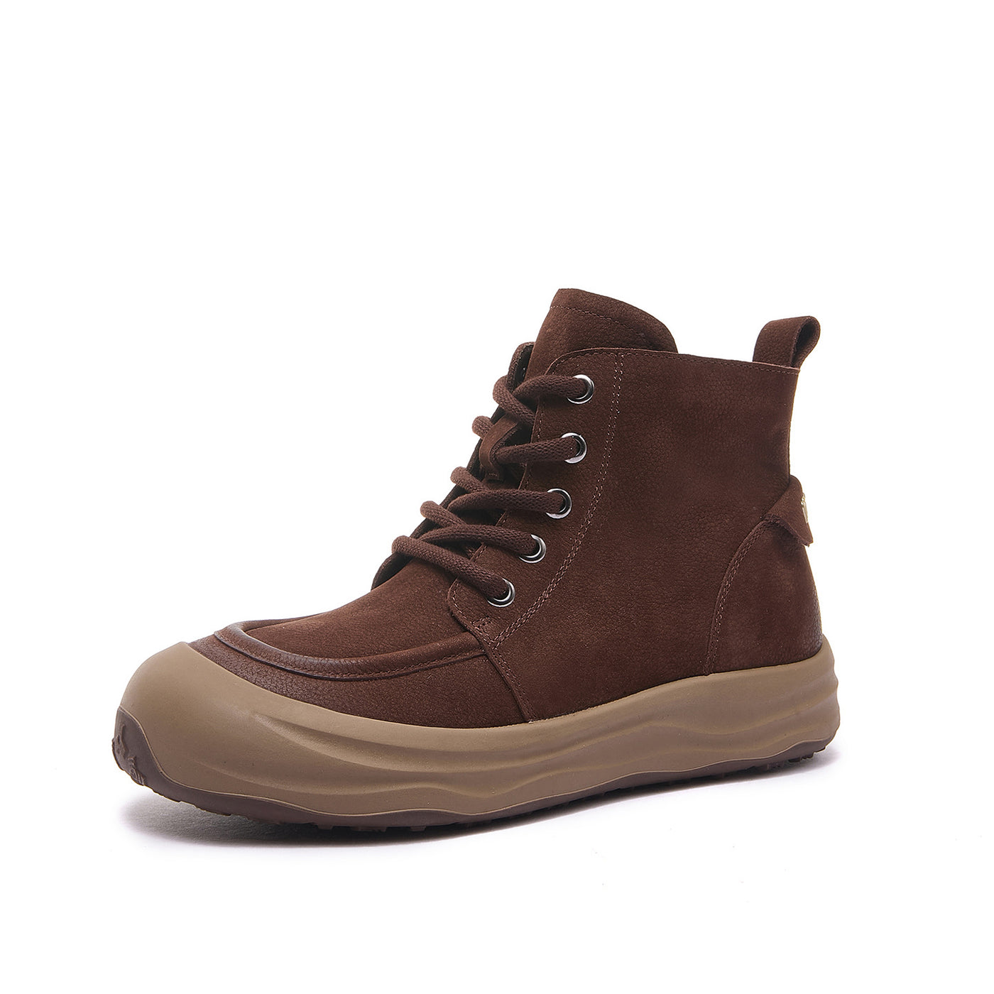 Autumn Top Leather Retro Patchwork Lace-Up Zipper Boots