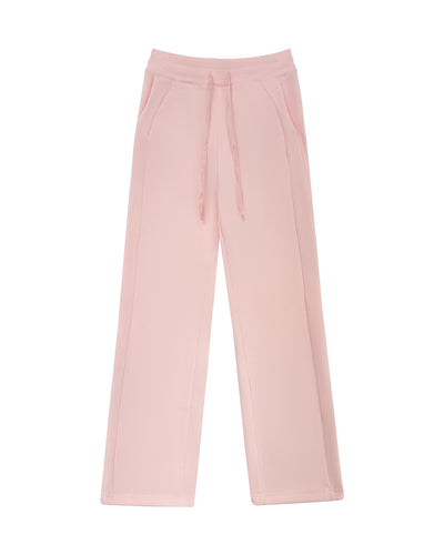 Cotton Casual Sports High Elastic Waist Lace-Up Fleece-Lined Pants