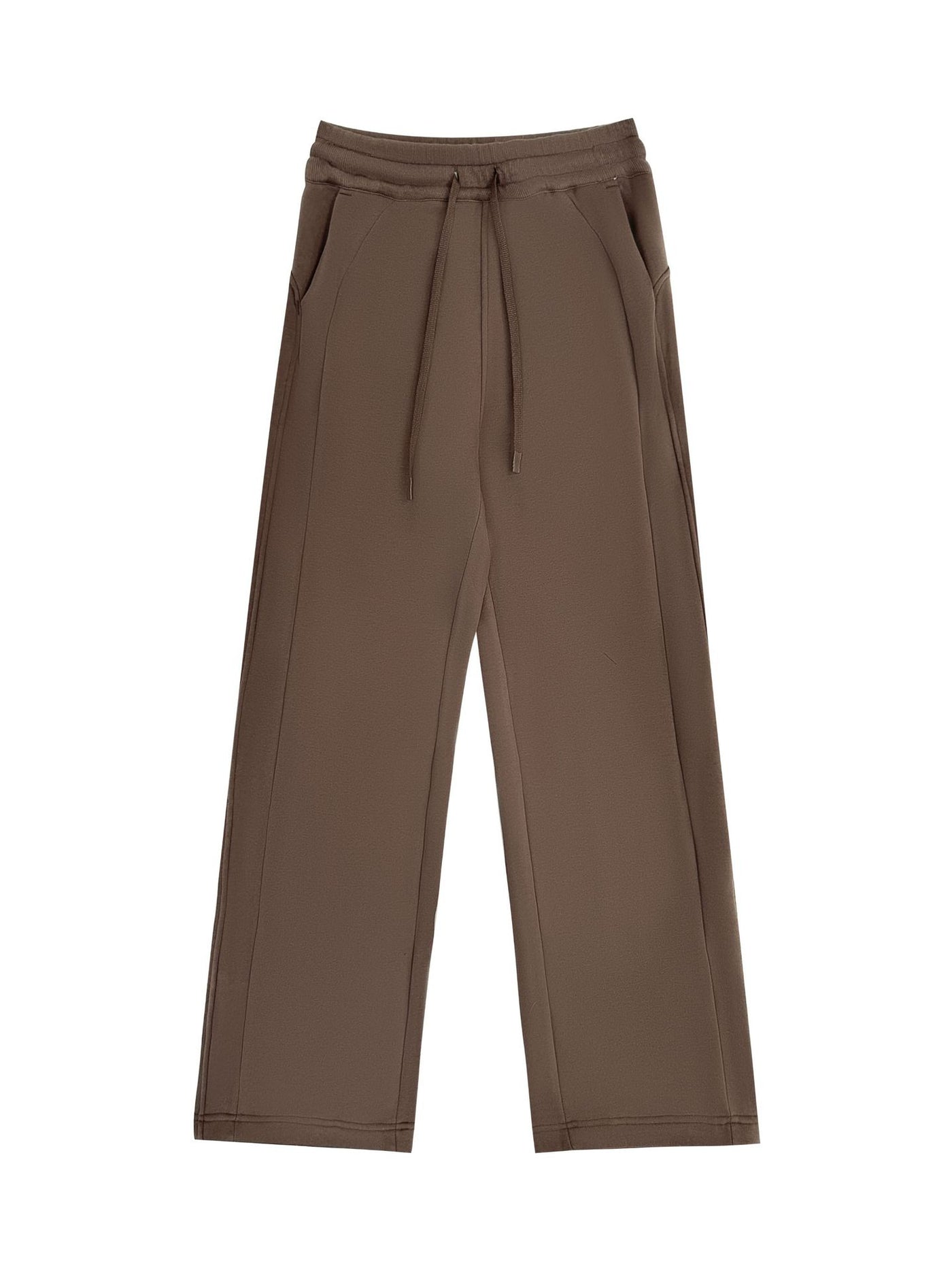 Cotton Casual Sports High Elastic Waist Lace-Up Fleece-Lined Pants