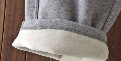 Winter Cotton Solid Color Loose Versatile Plush Warm Pants