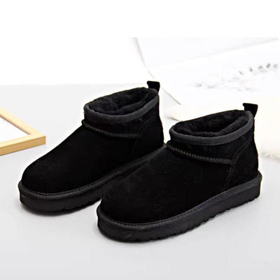 Women Winter Suede Warm Simple Short Snow Boots