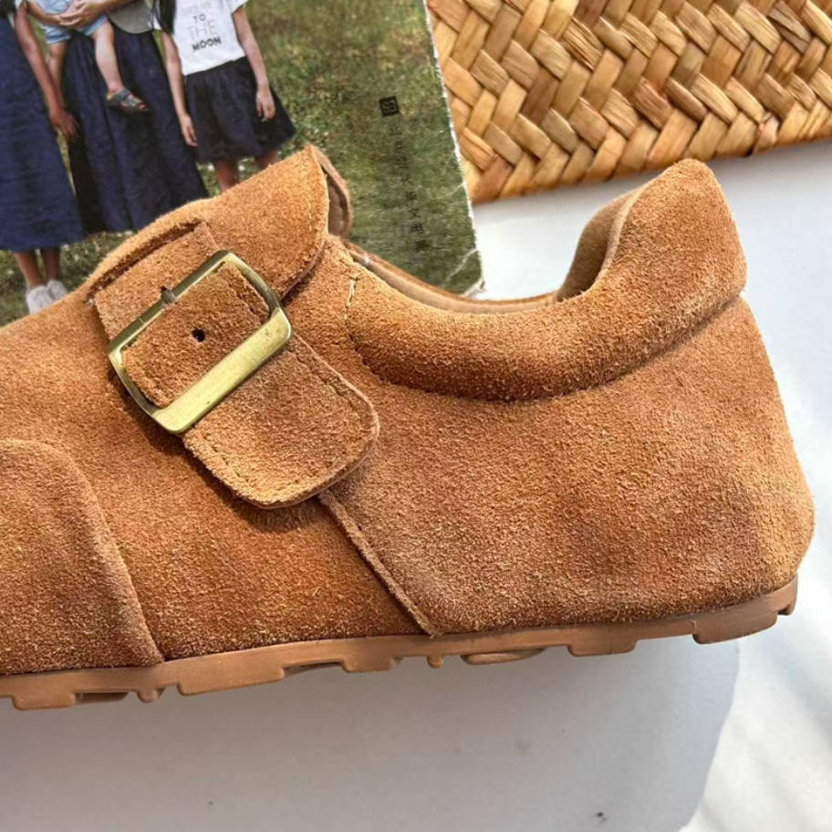 Retro Leather Sueded Casual Soft Sole Flat Shoes
