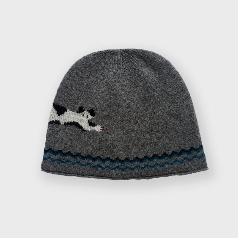 Autumn Winter Wool Cute Cat Beanie Knit Hat