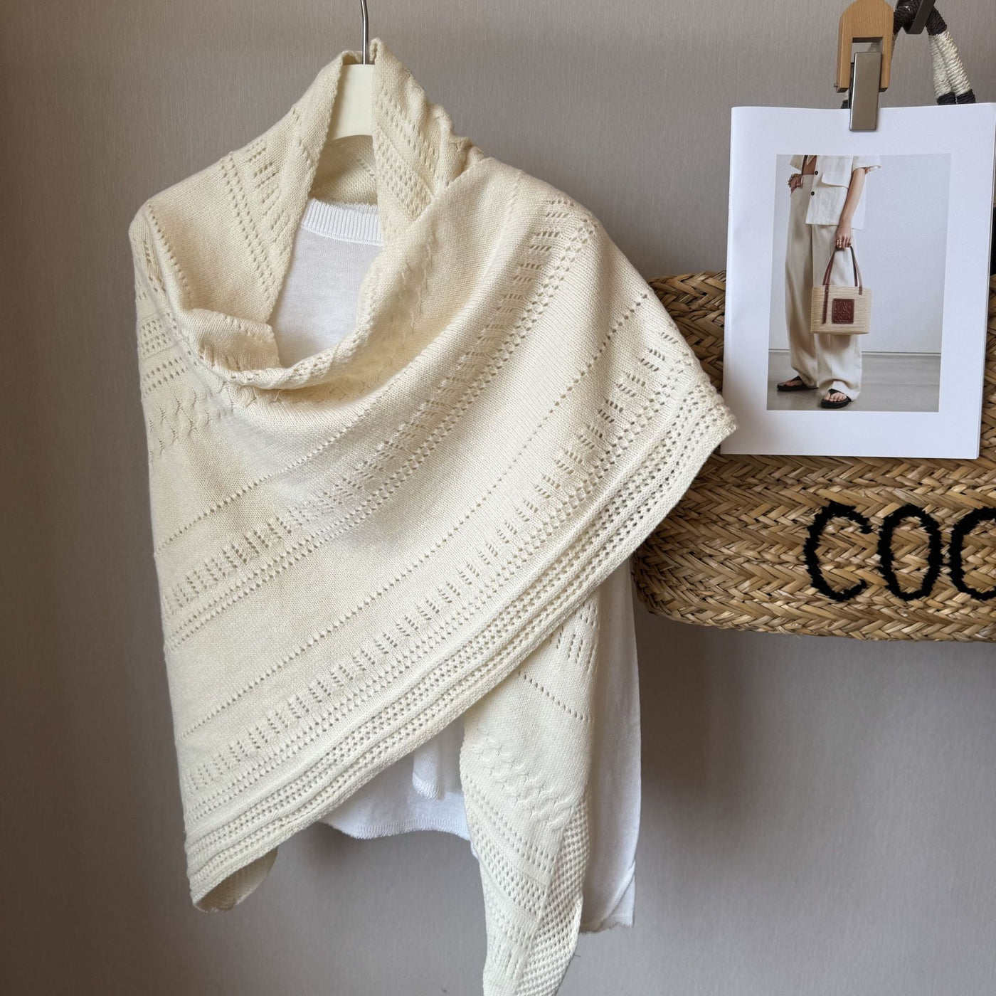 Women Cotton Wool Triangle Scarf Neck Warmer Shawl