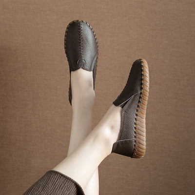 Genuine Top Leather Soft Sole Casual Shallow Flat Shoes