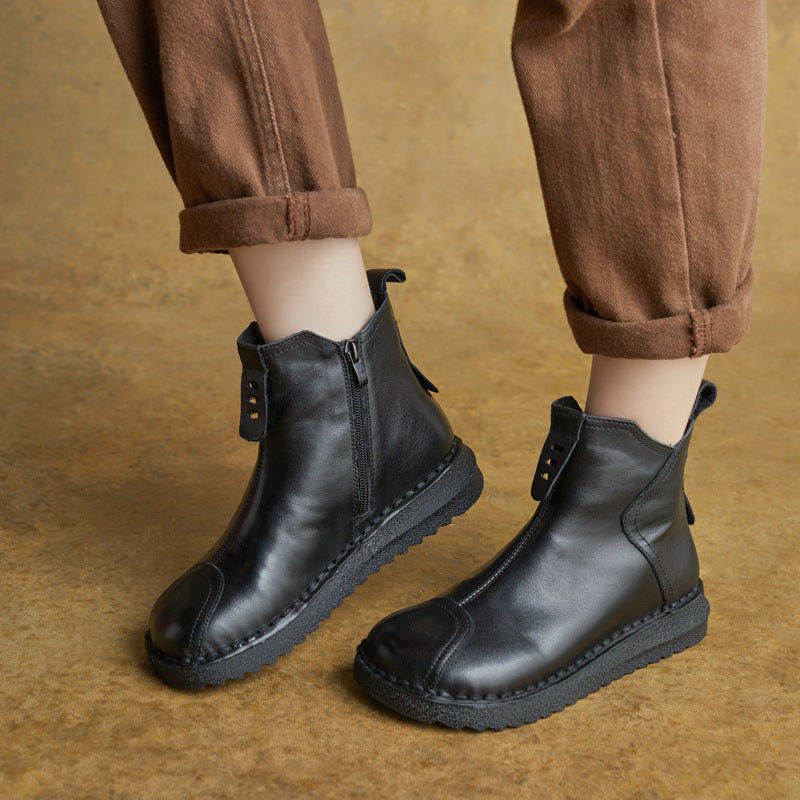 Autumn Winter Round Toe Soft Sole Casual Ankle Boots