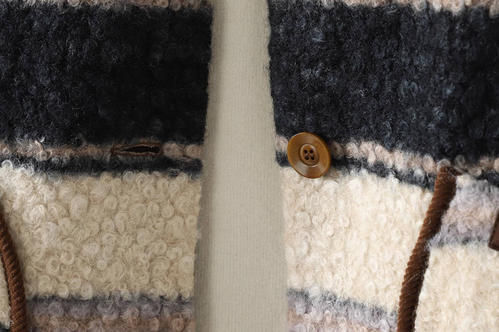 Retro Round Neck Sleeveless Patchwork Striped Vest Tops