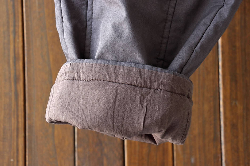 Pantalon harem chaud d'hiver en patchwork de coton et taille élastique