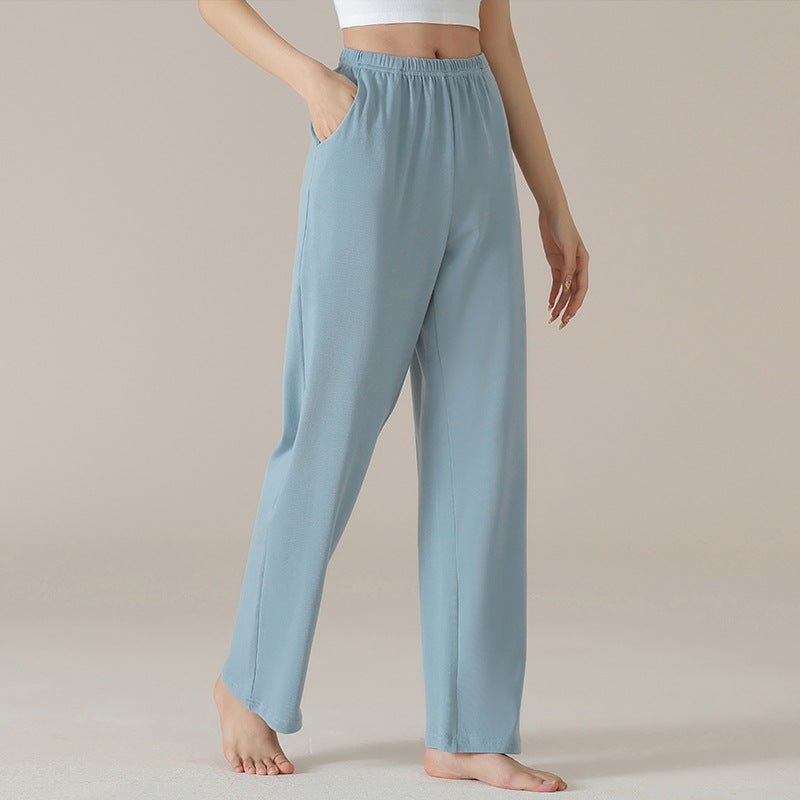 Solid Color Cotton Casul Comfortable Everyday Soft Pajama Pants