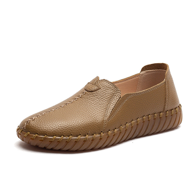Genuine Top Leather Soft Sole Casual Shallow Flat Shoes