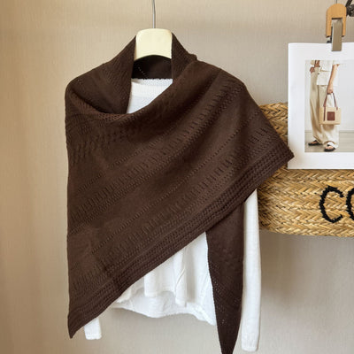 Women Cotton Wool Triangle Scarf Neck Warmer Shawl