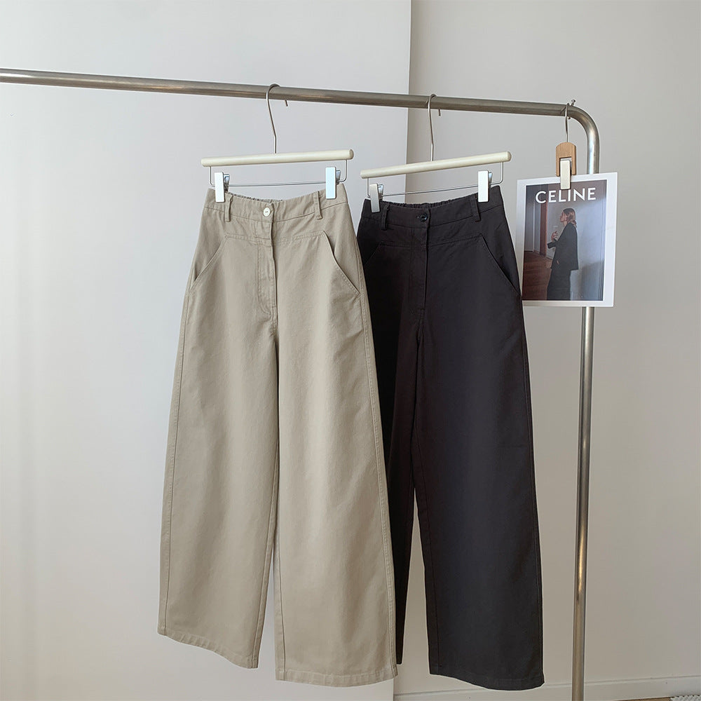 Retro Cotton Loose High Elastic Waist Versatile Casual Pants