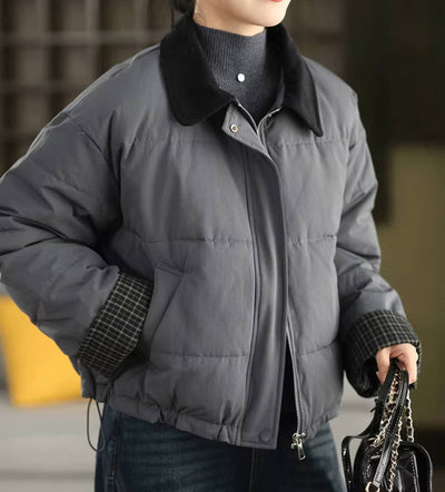 Winter Retro Cotton Patchwork Lapel Thick Cotton-In Warm Coat