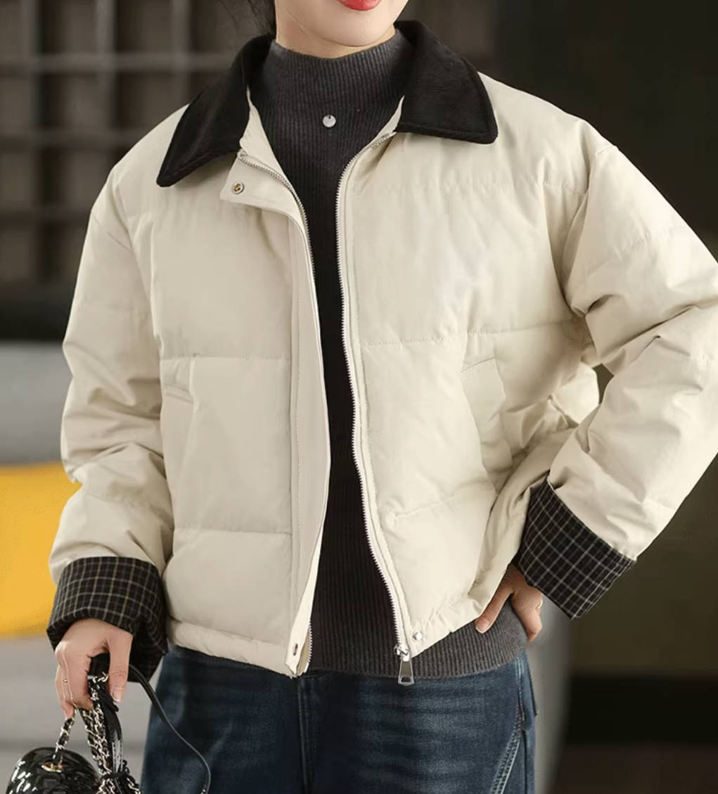 Winter Retro Cotton Patchwork Lapel Thick Cotton-In Warm Coat