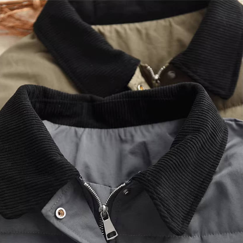 Winter Retro Cotton Patchwork Lapel Thick Cotton-In Warm Coat