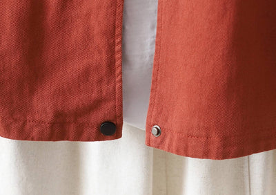 Fashionable Denim Stand Collar Plus Size Jacket Coat