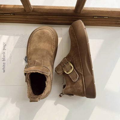 Winter Sueded Platform Fleece-Lined Warm Flat Shoes