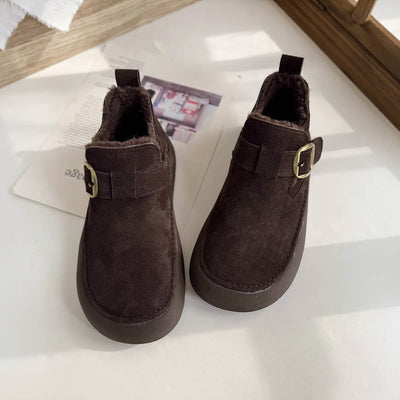 Winter Sueded Platform Fleece-Lined Warm Flat Shoes