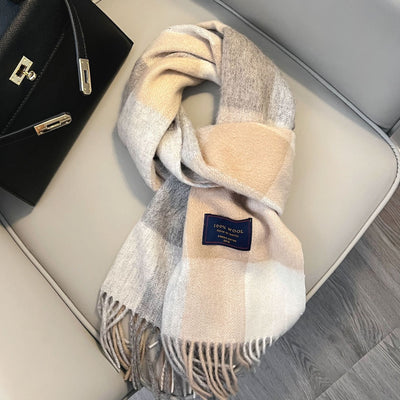 Winter Cashmere Blend Classic Plaid Warm Scarf