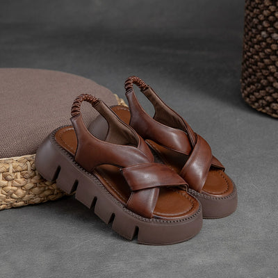 Women Top Genuine Leather Fashionable Open Toe Sandals
