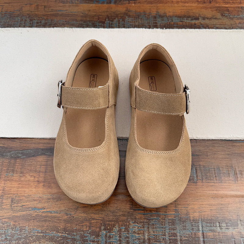 Babakud Women Spring Retro Leather Suede Birken Sandals