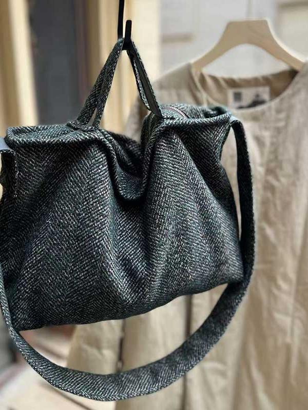 Babakud Retro Wool Casual Crossbody Tote Bag
