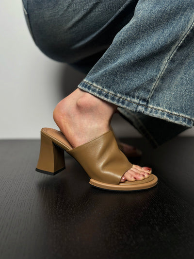 Summer Casual Sheepskin Leather Open Toe Soft Chunky Shoes