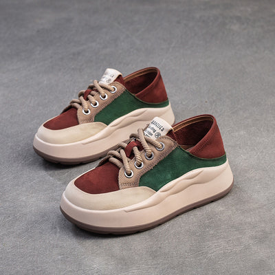 Women's Fashion Trendy Color Block Thick Soled Sneakers