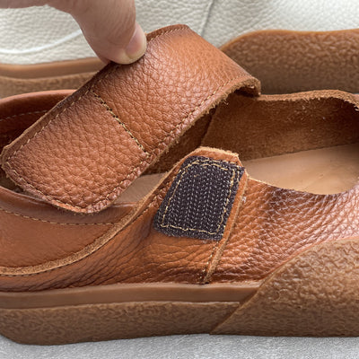 Color Block Square Toe Comfy One-Strap Walking Shoes for Women