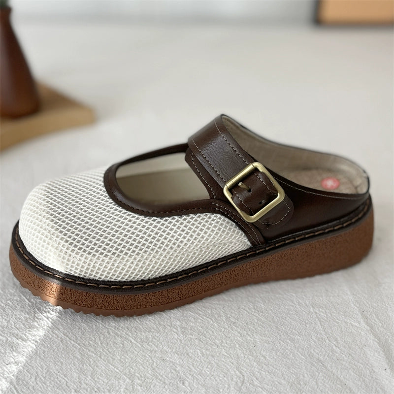 Women Casual Summer Mesh Hollow Slip-On Mule Shoes