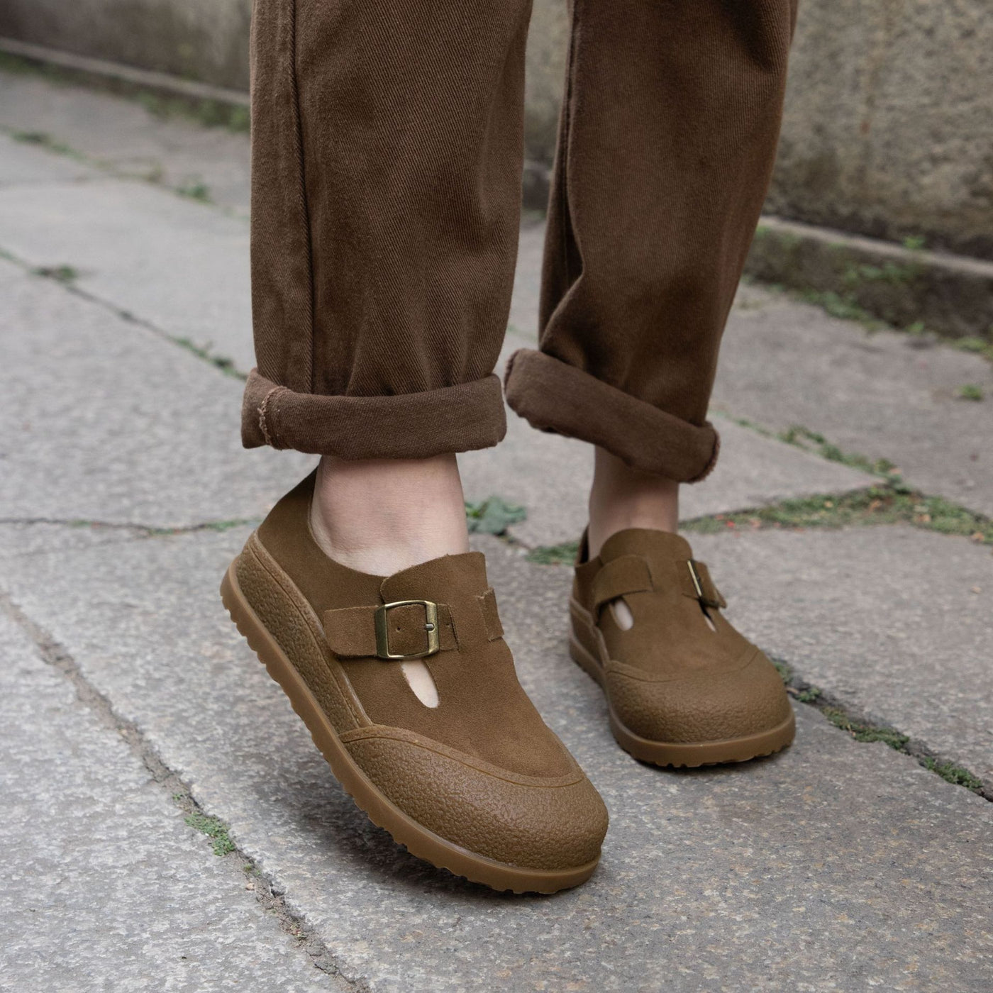 Women Casual Comfortable Genuine Leather Birkenstock Flats