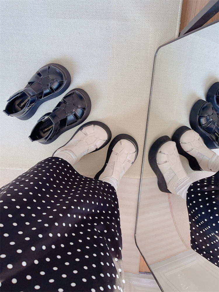 Women Summer Comfortable Platform Hollow Roman Sandals