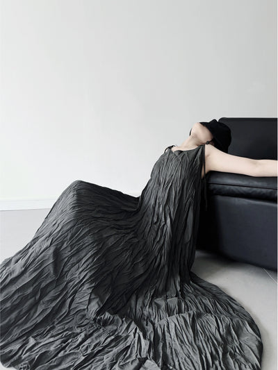 Summer Fashionable Irregular V Neck Sleeveless Lace Up Dress