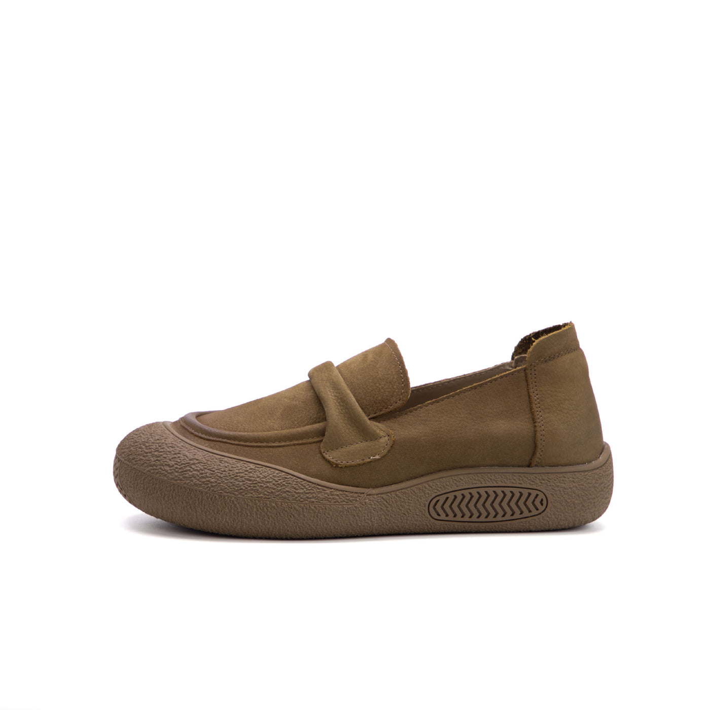 Women Retro Casual Thick Sole Durable Leather Loafers