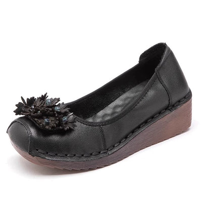 Babakud Women Spring Vintage Slip-On Leather Shoes