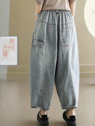 Casual Washed Loose Jeans for Women