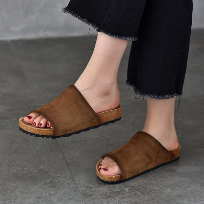 Summer Retro Leather Comfortable Single-Strap Versatile Slippers