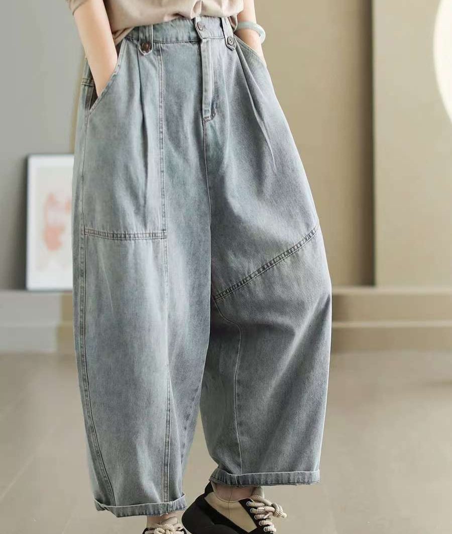 Casual Washed Loose Jeans for Women