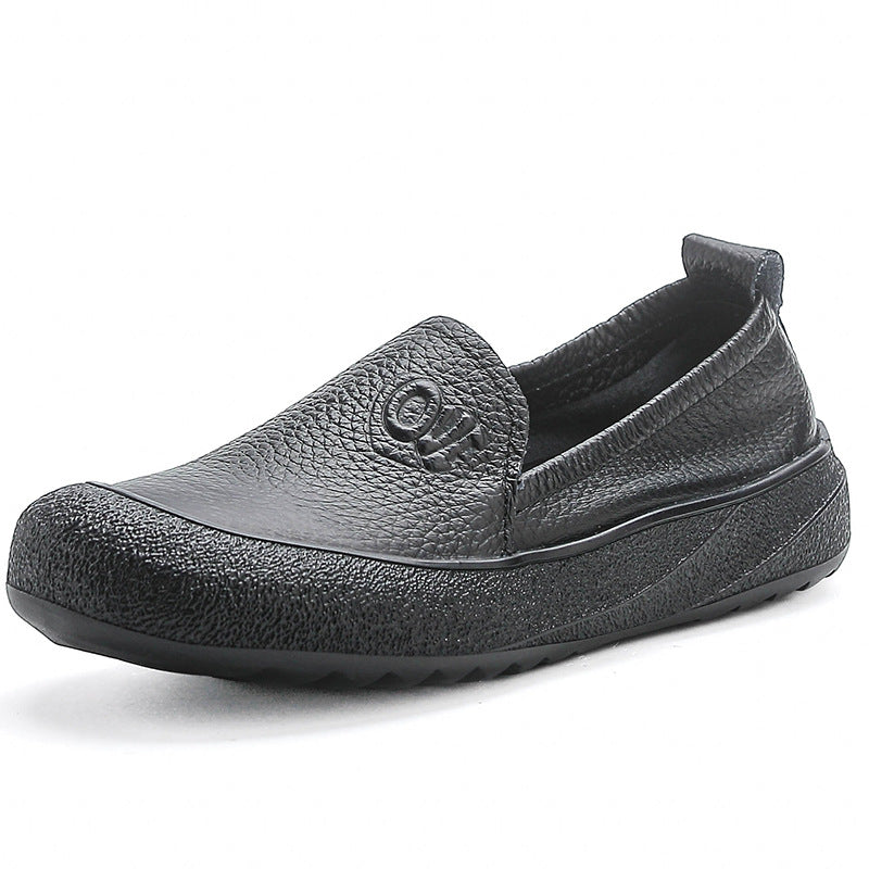 Women Casual Genuine Leather Everyday Slip-Ons Flats Shoes
